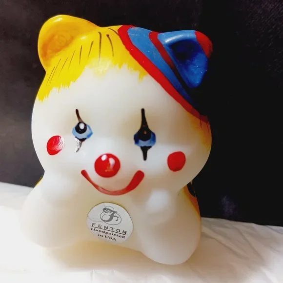 2003 Fenton Glass Centennial Countdown Hand Painted Clown Bear Signed Anderson - Picture 2 of 6